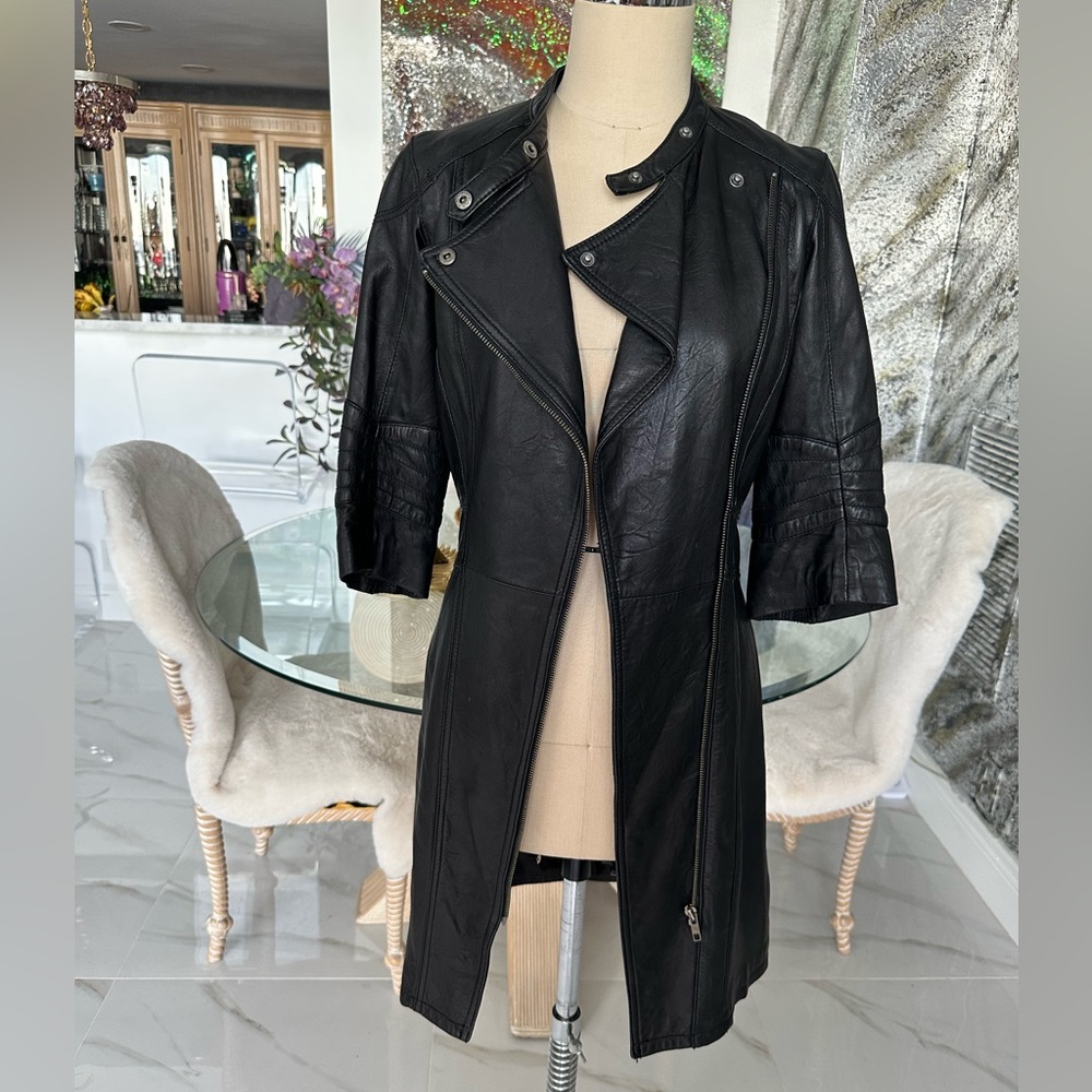 Zadig & Voltaireluxe leather coat dress